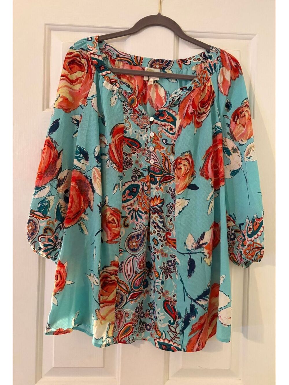 #193 Fig and Flower blouse